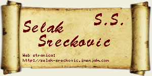 Selak Srećković vizit kartica